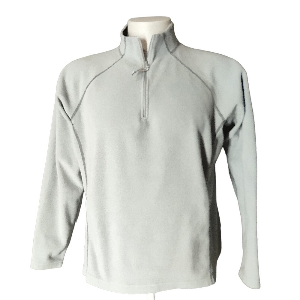 Chestnut Hill Fleece Pullover Women's XL Athleisure Gray Polartec Quarter Zip